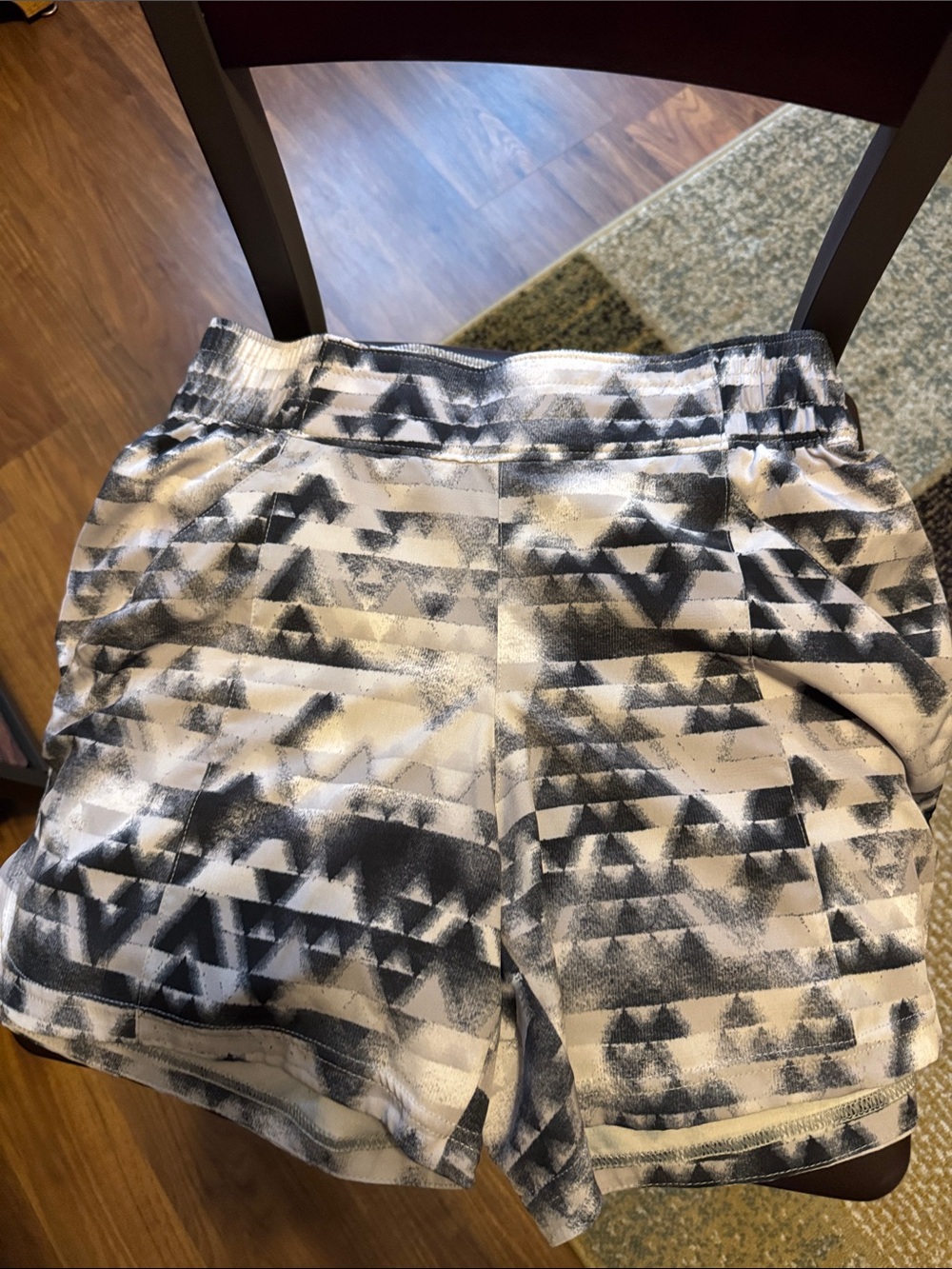 Columbia Black & White Geometric Athletic Shorts